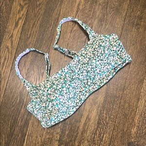 Athleta Purple Floral Bikini Top